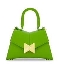 Gold Hardware Detail Angular Mini Leather Handbag
