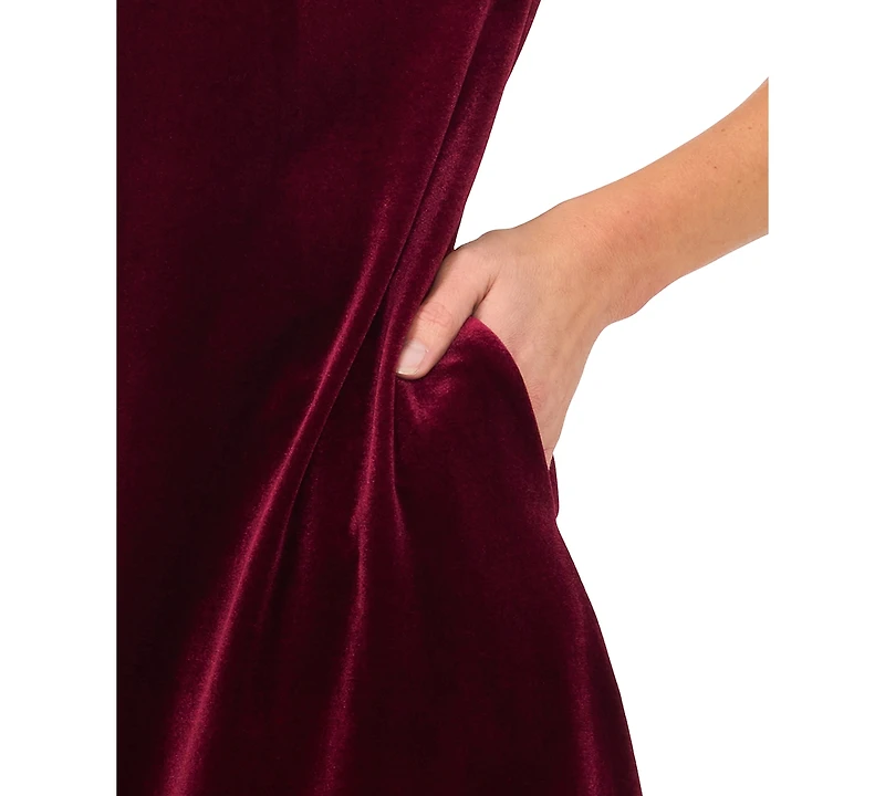 CeCe Women's Velvet Bubble-Sleeve Mini Dress