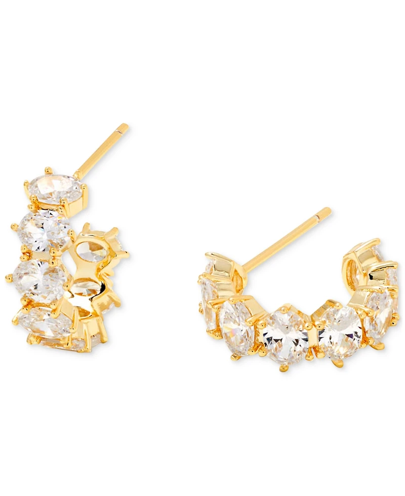 Kendra Scott 14k Cubic Zirconia Pendant Necklace & C-Hoop Earrings Set