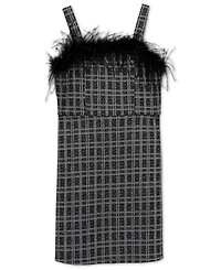 Speechless Big Girls Feather Trim Knee Length Dress