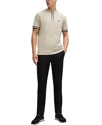 Boss by Hugo Men's Cotton-Pique Zip-Neck Polo