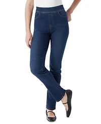 Gloria Vanderbilt Women's Amanda High-Rise Straight Pull-On Jeans
