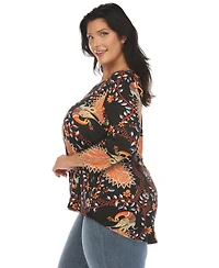 White Mark Plus Vibrant Boho Swing Top