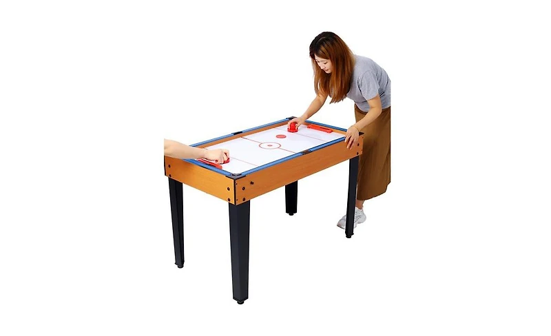 Slickblue 5-in-1 Multi-Game Table - Billiards, Push Hockey, Foosball, Ping Pong, and Basketball