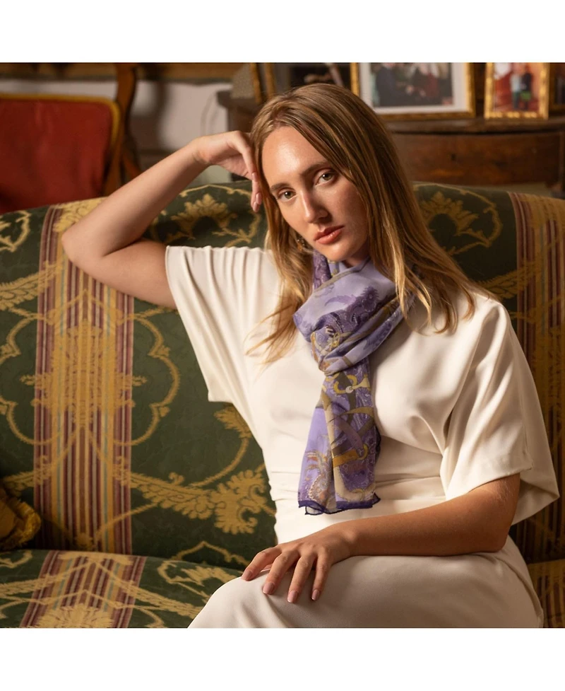 Alessandra - Long Sheer Silk Scarf for Women