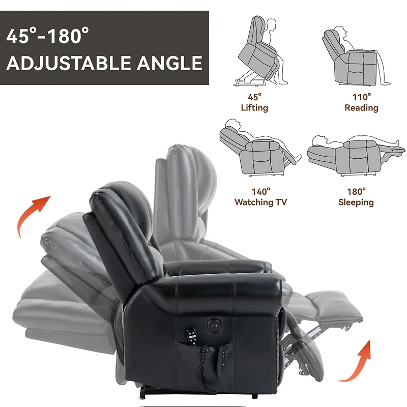 Mondawe Power Lift Recliner Chair Heat Massage