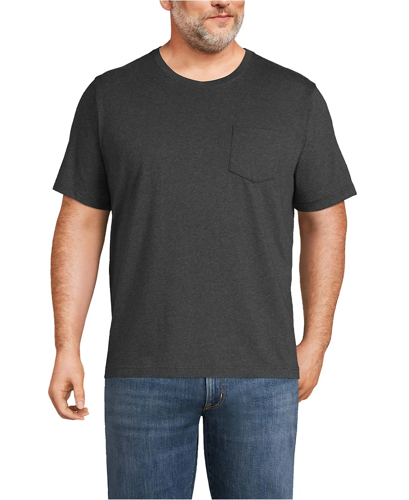 Lands' End Men's Tall Super-t Short Sleeve T-Shirt with Pocket