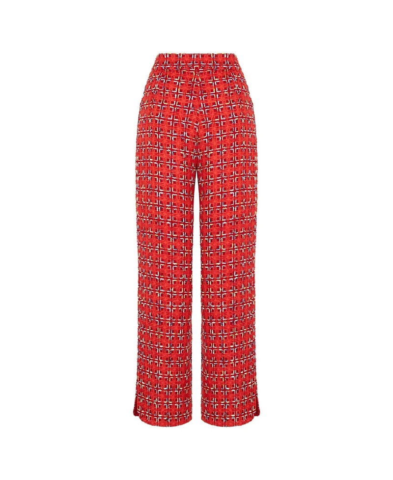 Nocturne Women's High-Waist Tweed Pants
