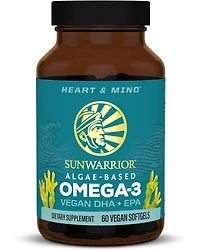 Omega 3 Capsules, Heart and Mind Support, Sunwarrior, 60ct