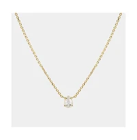 Hollywood Sensation 18K Gold Plated Sterling Silver Dainty Cable Chain Necklace with Aaaaa Pear Cut Cubic Zirconia Pendant