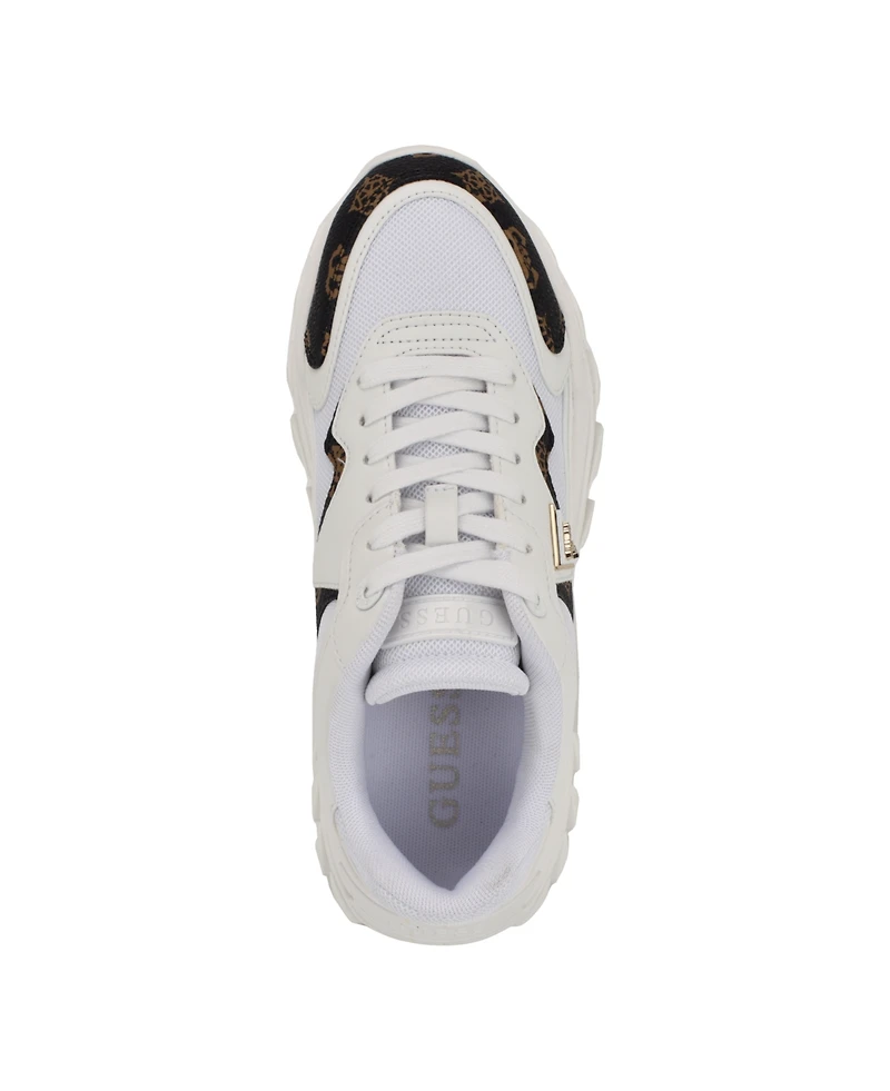 Guess Women's Nowah Triangle Lace-Up Chunky Fashion Sneakers
