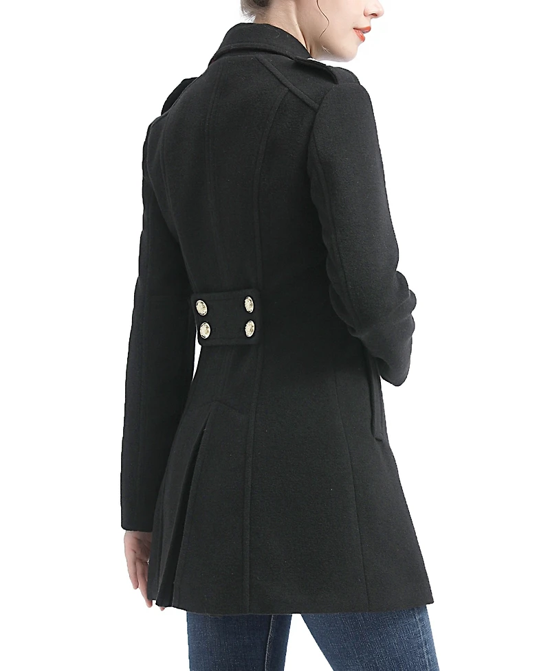 Kimi + Kai Women's Brylee Fitted Wool Pea Coat