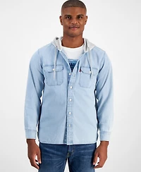 Levi's Men's Relaxed-Fit Hooded Denim Shirt Jacket