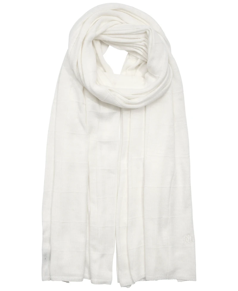 Lauren Ralph Lauren Grid Texture Knit Wrap