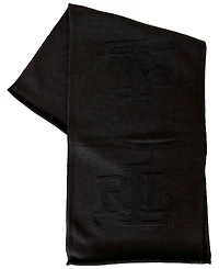 Lauren Ralph Textured Logo Knit Scarf