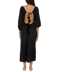 Trina Turk Women's Serene Cotton Gauze Back-Cutout Cover-Up Dress