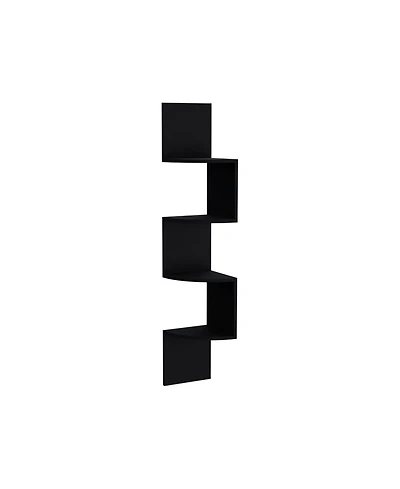 Roy Corner Floating Shelf, Modern 4-Tier Display