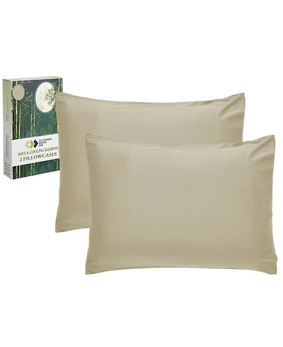 Silky Soft 100% Rayon from Bamboo Pillowcases King Size, Set Of 2 For Smooth Hair & Skin, Fits Pillows by California Design Den