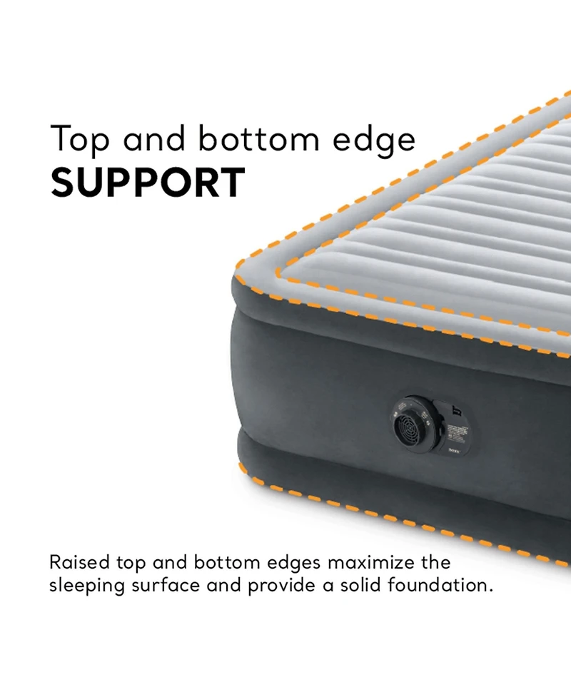 Intex Dura Beam Comfort Plus Airbed Mattress w/ Built-In Pump, Twin Size, 4 Pack
