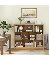 10-Cube Bookcase for Kids 41"Wooden Toy Storage Organizer Kid s Room