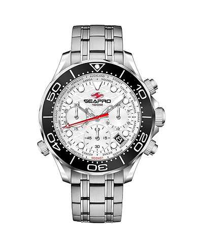 Seapro Men's Mondial Timer White Dial Watch - SP0151