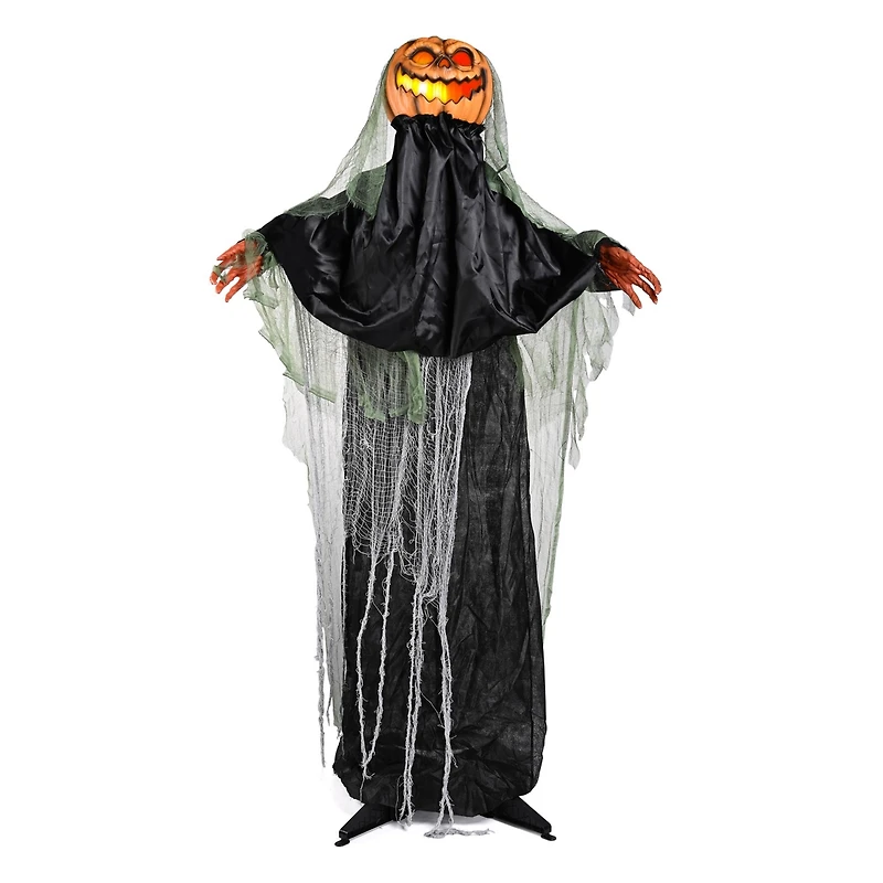 Yescom Scary Animated Halloween Pumpkin Decorations 5.4Ft with Motion & Sound Activated Glowing Head 2024