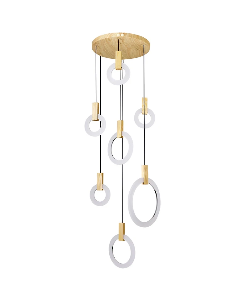Cwi Lighting 76" Metal Anello Led Pendant