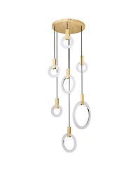 Cwi Lighting 76" Metal Anello Led Pendant