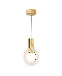 Cwi Lighting 12" Metal Anello Led Mini Pendant