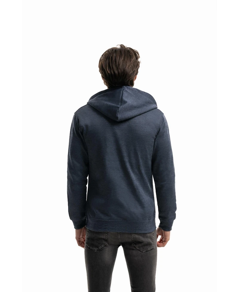 Mio Marino Big & Tall Premium Zip-Up Hoodie for Men with Smooth Silky Matte Finish Cozy Fleece Inner Lining Sweater Hood