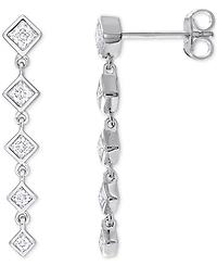 Moissanite Linear Drop Earrings (5/8 ct. t.w.) in Sterling Silver