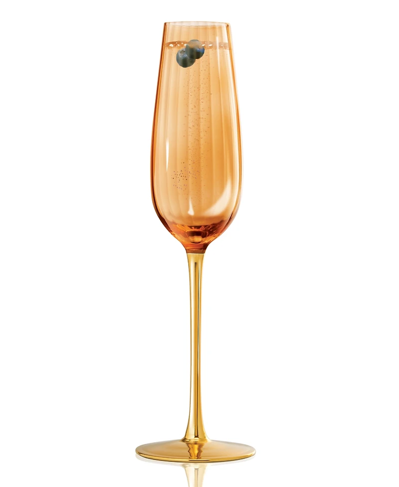 Qualia Glass Posh Champagne Flutes, Set of 2