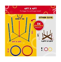 Swooc Games - King Toss | Giant Ring Toss Game for Kids and Adults (4 x 4ft) | Weatherproof Giant Outdoor Games for Adults and Family