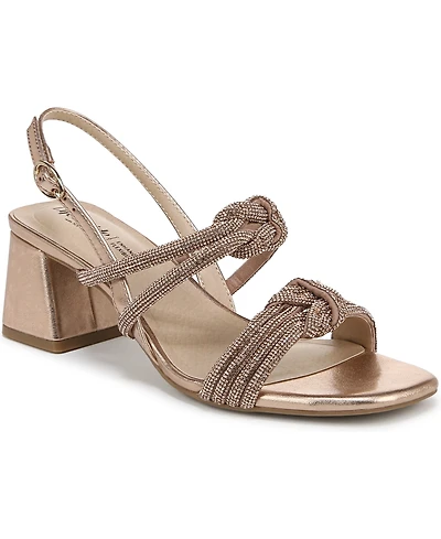 LifeStride Women's Celeste Angled Block Heel Square Open Toe Dress Slingbacks