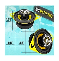 Pyle 3.5" Two-Way Car Speakers, 120 Watt