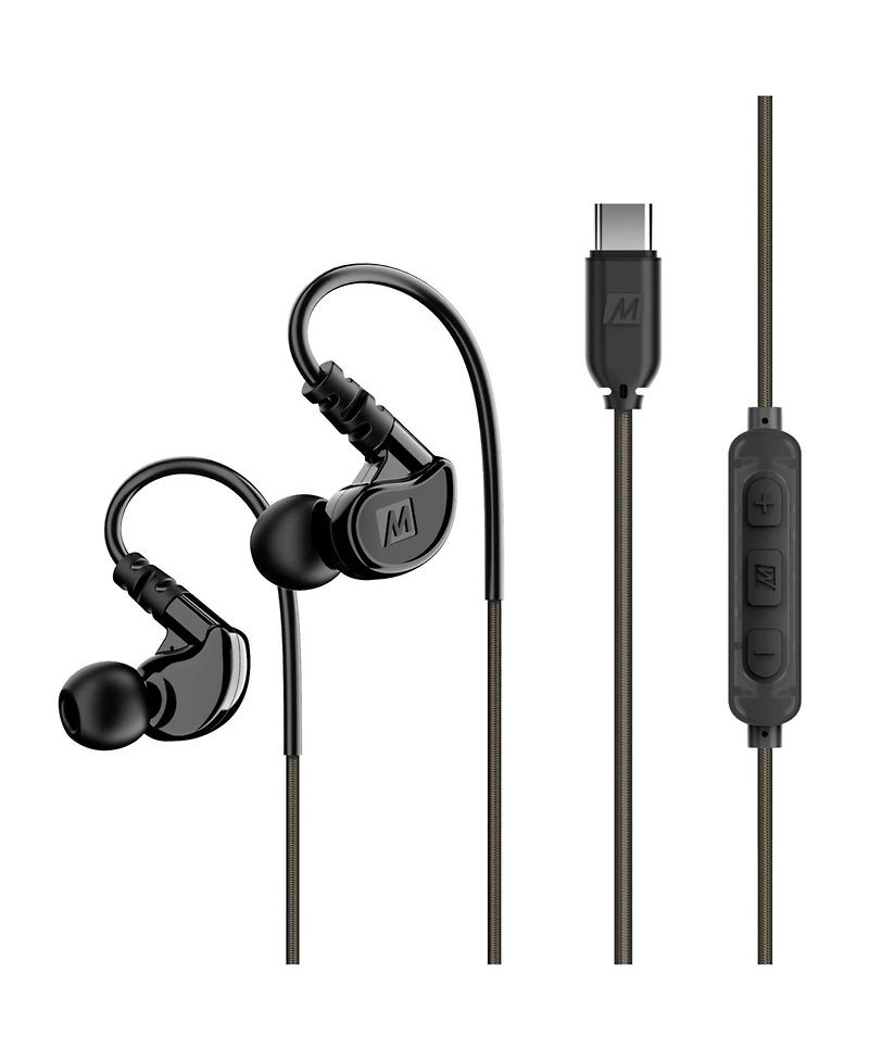 Mee audio M6 In-Ear Sports Headphones w/ Memory Wire & Headset (Usb-c Plug)