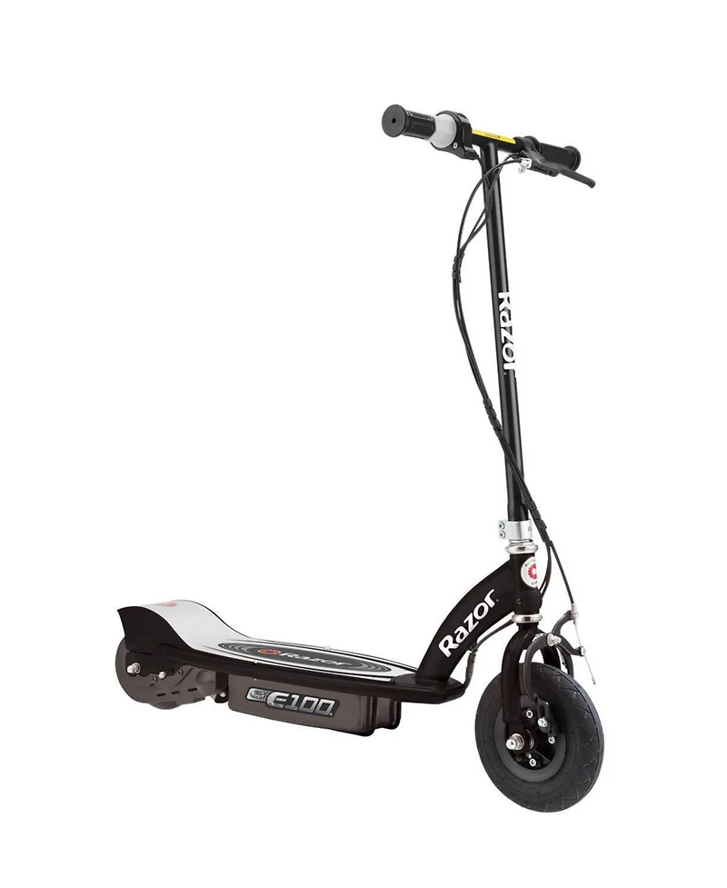 Razor E100 Motorized Rechargeable Kids Toy Electric Scooters, 1 Black & 1 Blue