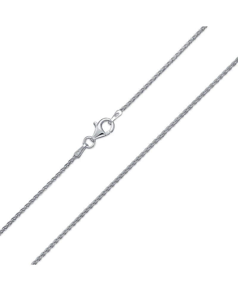 Bling Jewelry Thin Spiga Wheat Chain Necklace .925 Sterling Silver 2.5 Mm 030 Gauge