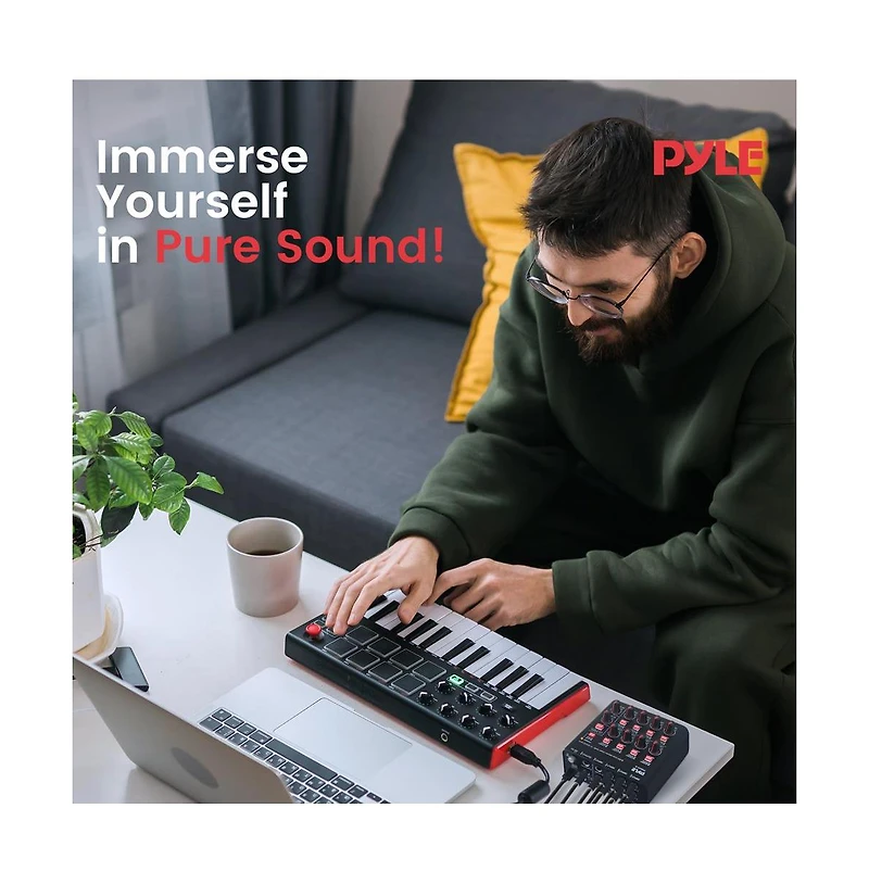 Pyle Compact Bluetooth 8-Channel Line Mixer with Usb Audio Interface