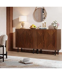 Tribesigns Sideboard Buffet Cabinet, Buffet Cabinet Sideboard Cabinet with Doors & Adjustable Shelves, Freestanding Accent Storage Cabinet