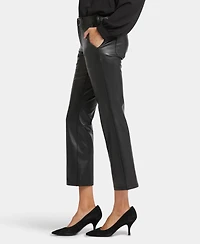 Nydj Women's Faux Leather Straight Ankle Pants