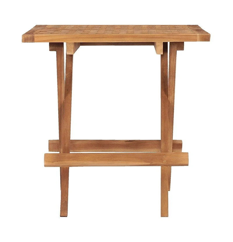 vidaXL Folding Patio Table 19.7"x19.7"x19.7" Solid Teak Wood