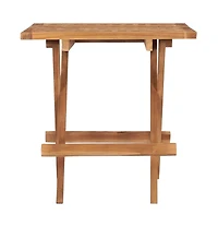 vidaXL Folding Patio Table 19.7"x19.7"x19.7" Solid Teak Wood