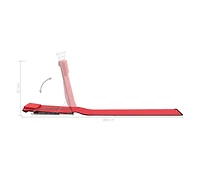 vidaXL Folding Beach Mats 2 pcs Steel and Fabric Red