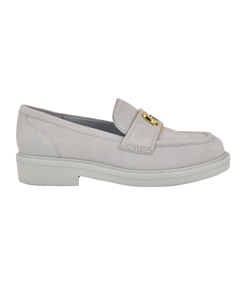 Guess Women's Shuttle Logo Hardware Round Toe Loafers