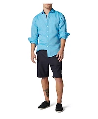 Rodd Gunn Men's Coromandel Linen Long Sleeve Slim Fit Shirt