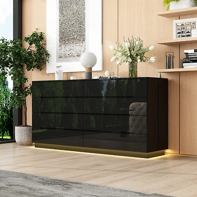 Homsee 8-Drawer Chest of Drawers Storage Organizer With Led Lights