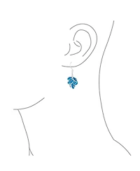 Bling Jewelry Spiritual Protection Round Multi Color Multiple Cluster Evil Eye Charms Dangle Earrings For Women Glass .925 Sterling Silver Made Tur