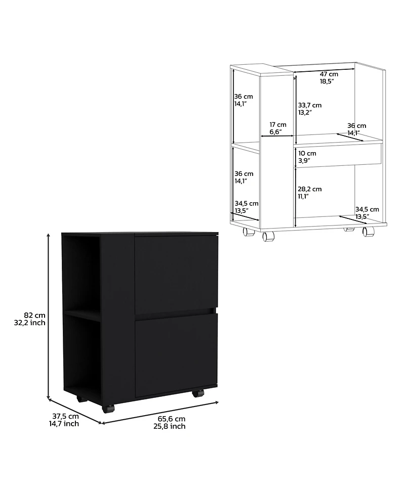Tully Bar-Coffee Cart 32" H, Kitchen & Living Room Furniture