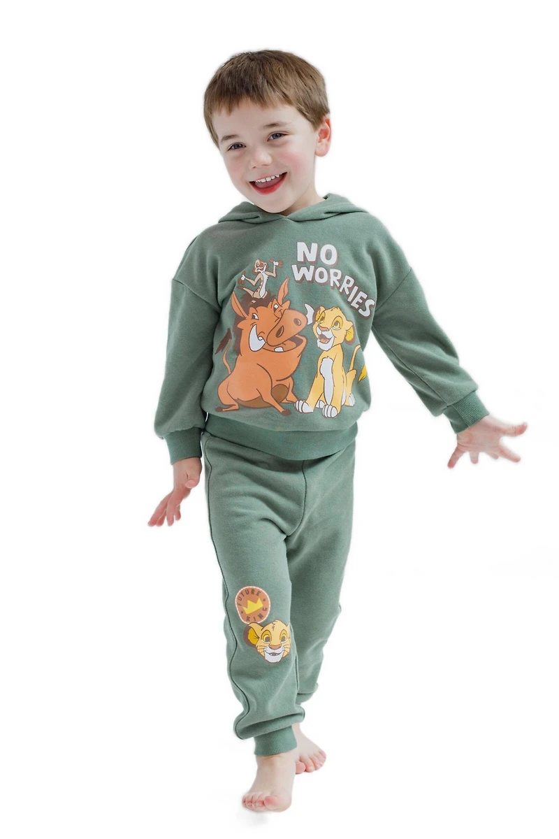 Disney Toddler Boys Lion King Fleece Pullover Hoodie and Pants Outfit Set to (18 Months - 10-12)